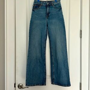 H&M high waisted, wide leg flare jeans